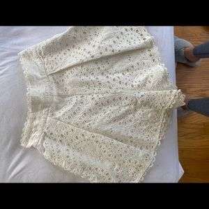 ZIMMERMANN ivory pointelle shorts 0 NWOT